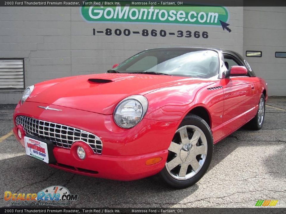 2003 Ford Thunderbird Premium Roadster Torch Red / Black Ink Photo #1