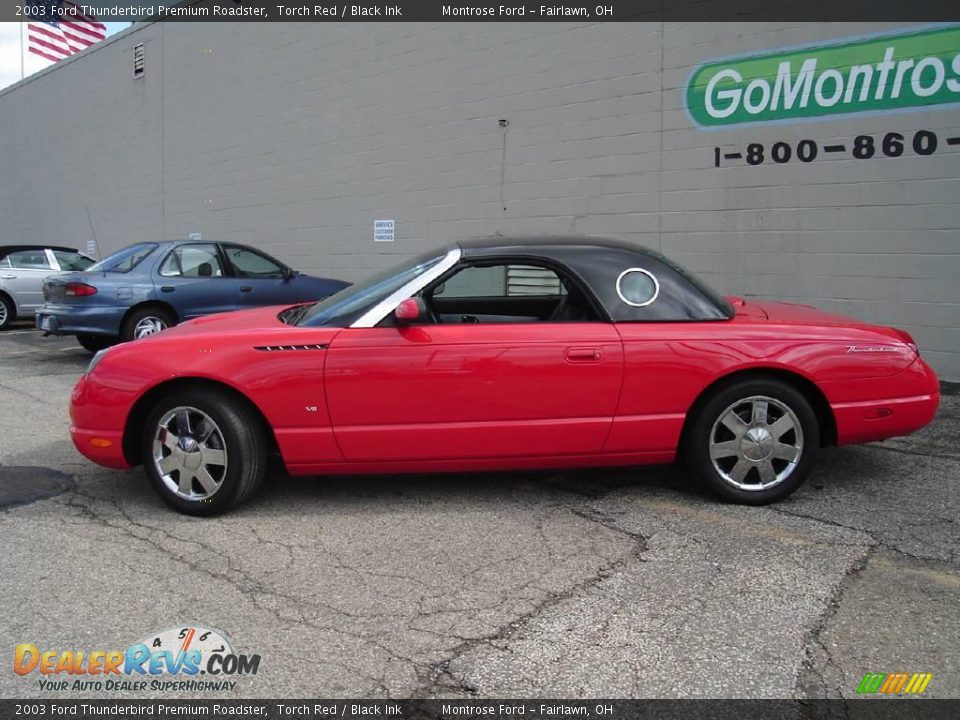 2003 Ford Thunderbird Premium Roadster Torch Red / Black Ink Photo #2