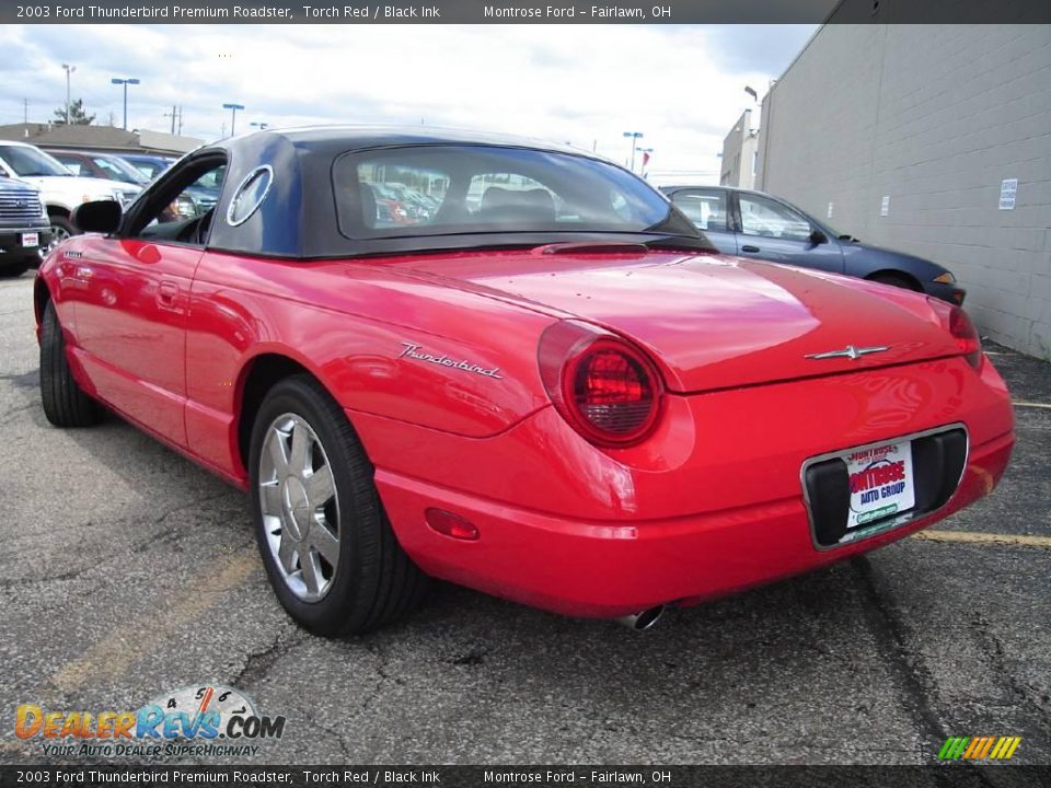 2003 Ford Thunderbird Premium Roadster Torch Red / Black Ink Photo #3