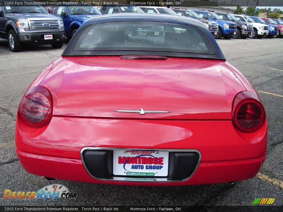 2003 Ford Thunderbird Premium Roadster Torch Red / Black Ink Photo #4