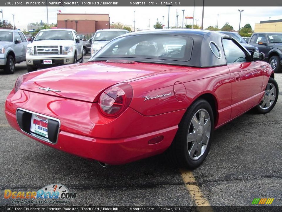 2003 Ford Thunderbird Premium Roadster Torch Red / Black Ink Photo #5