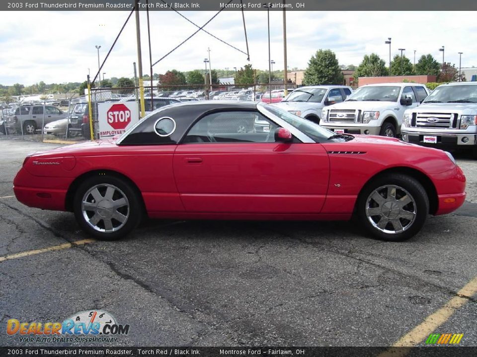 2003 Ford Thunderbird Premium Roadster Torch Red / Black Ink Photo #6