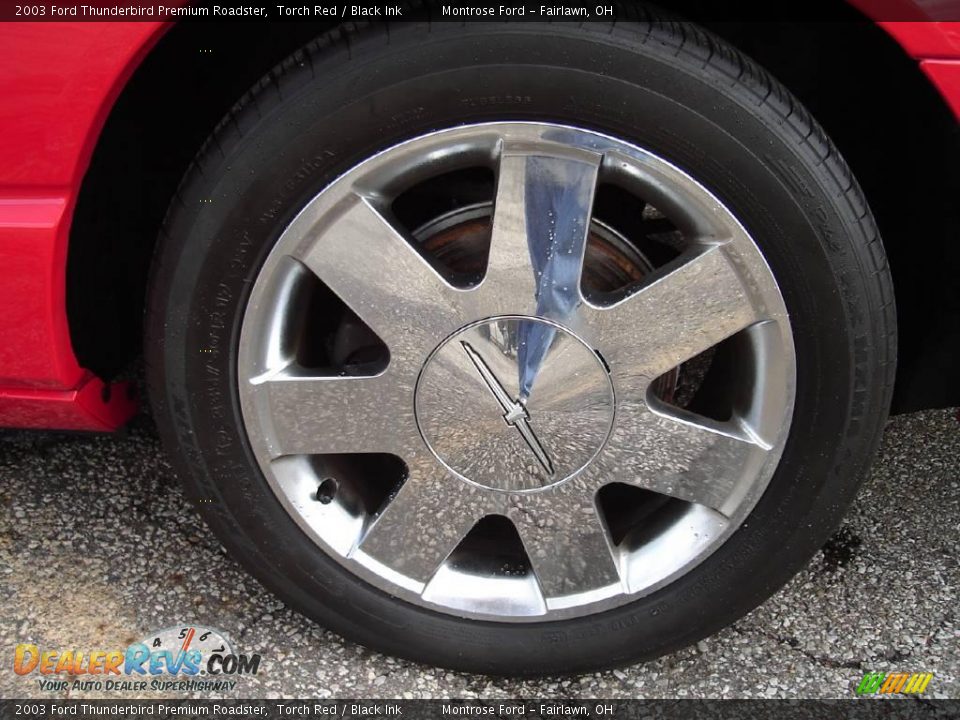 2003 Ford Thunderbird Premium Roadster Torch Red / Black Ink Photo #11
