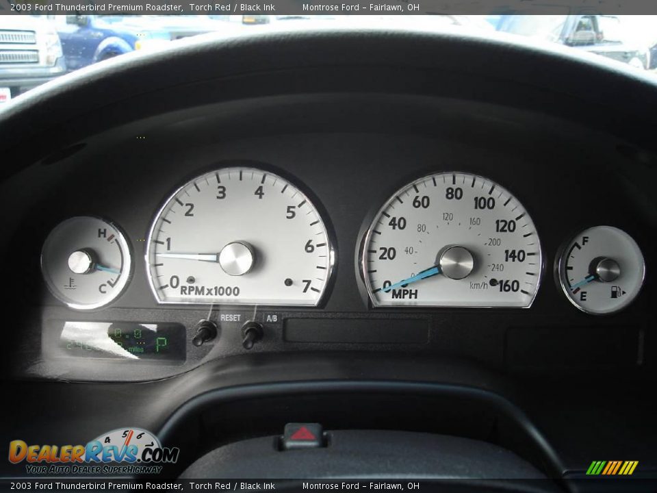 2003 Ford Thunderbird Premium Roadster Torch Red / Black Ink Photo #23