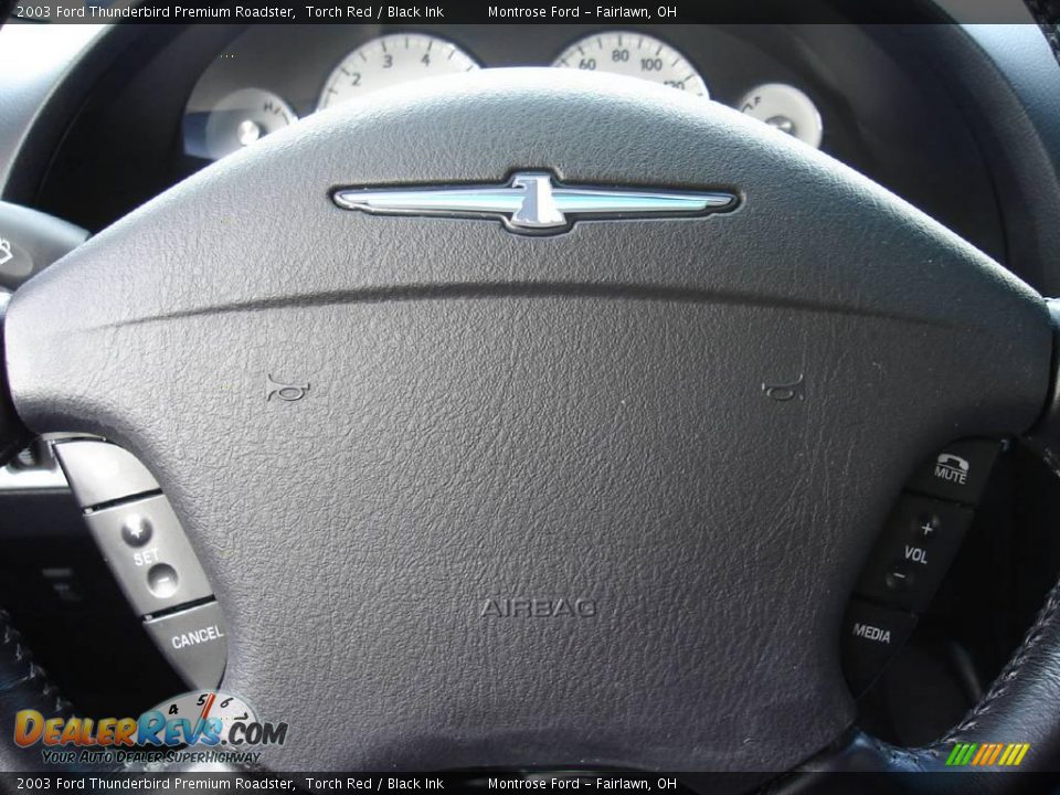 2003 Ford Thunderbird Premium Roadster Torch Red / Black Ink Photo #24