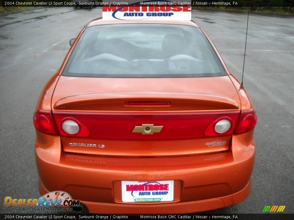 2004 Chevrolet Cavalier LS Sport Coupe Sunburst Orange / Graphite Photo #4