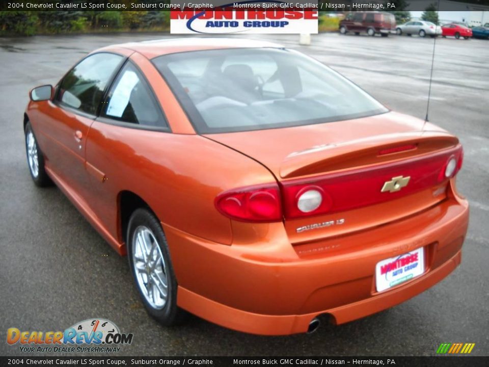 2004 Chevrolet Cavalier LS Sport Coupe Sunburst Orange / Graphite Photo #5