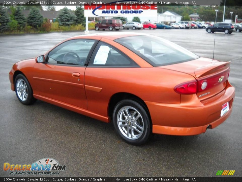 2004 Chevrolet Cavalier LS Sport Coupe Sunburst Orange / Graphite Photo #6