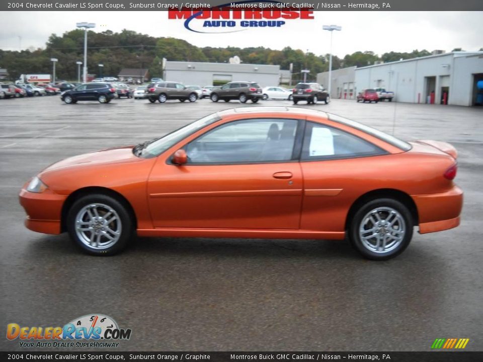 2004 Chevrolet Cavalier LS Sport Coupe Sunburst Orange / Graphite Photo #7