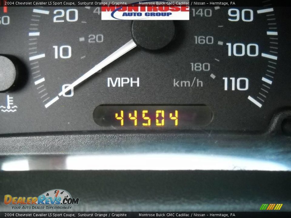 2004 Chevrolet Cavalier LS Sport Coupe Sunburst Orange / Graphite Photo #30