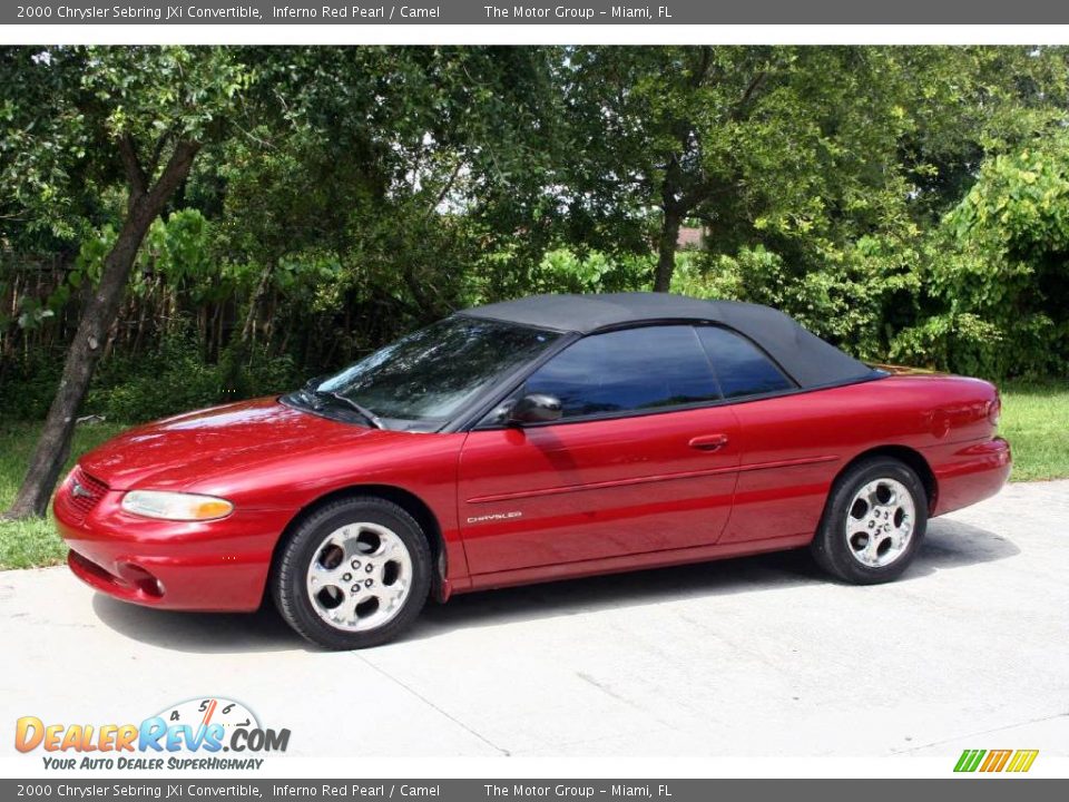 2000 Chrysler Sebring JXi Convertible Inferno Red Pearl / Camel Photo #1