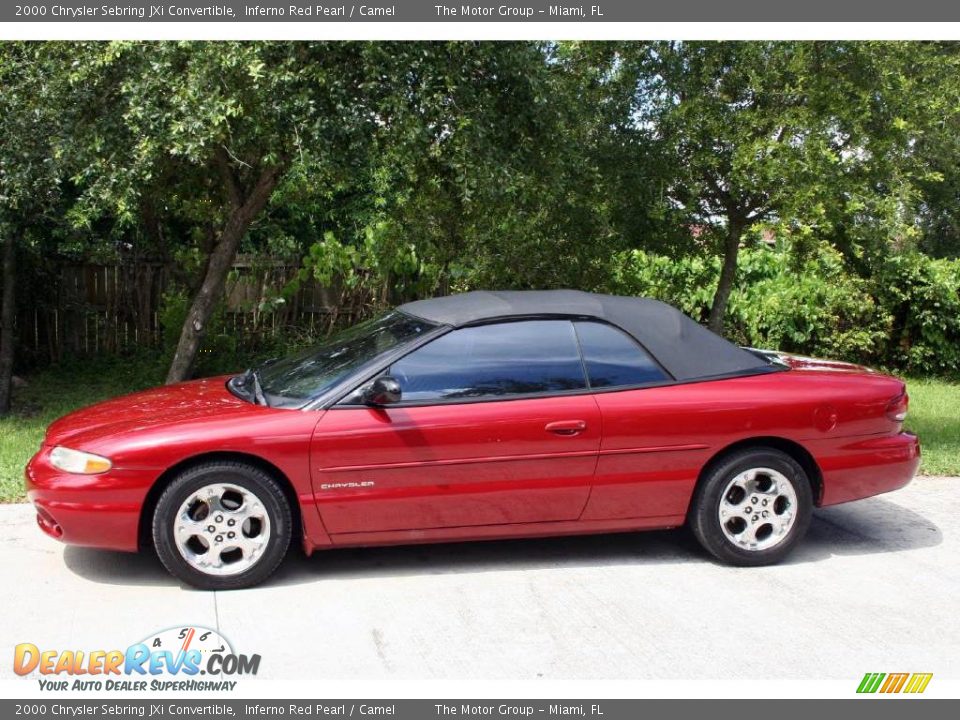 2000 Chrysler Sebring JXi Convertible Inferno Red Pearl / Camel Photo #3
