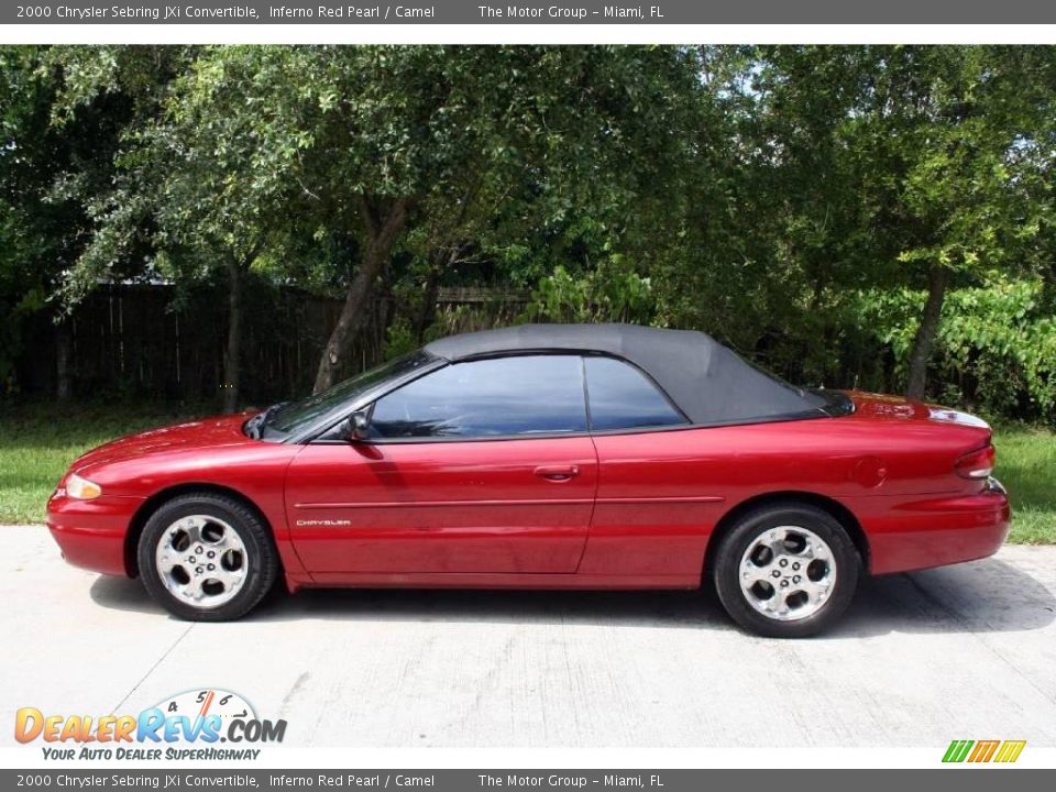 2000 Chrysler Sebring JXi Convertible Inferno Red Pearl / Camel Photo #4