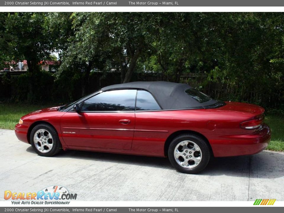 2000 Chrysler Sebring JXi Convertible Inferno Red Pearl / Camel Photo #5
