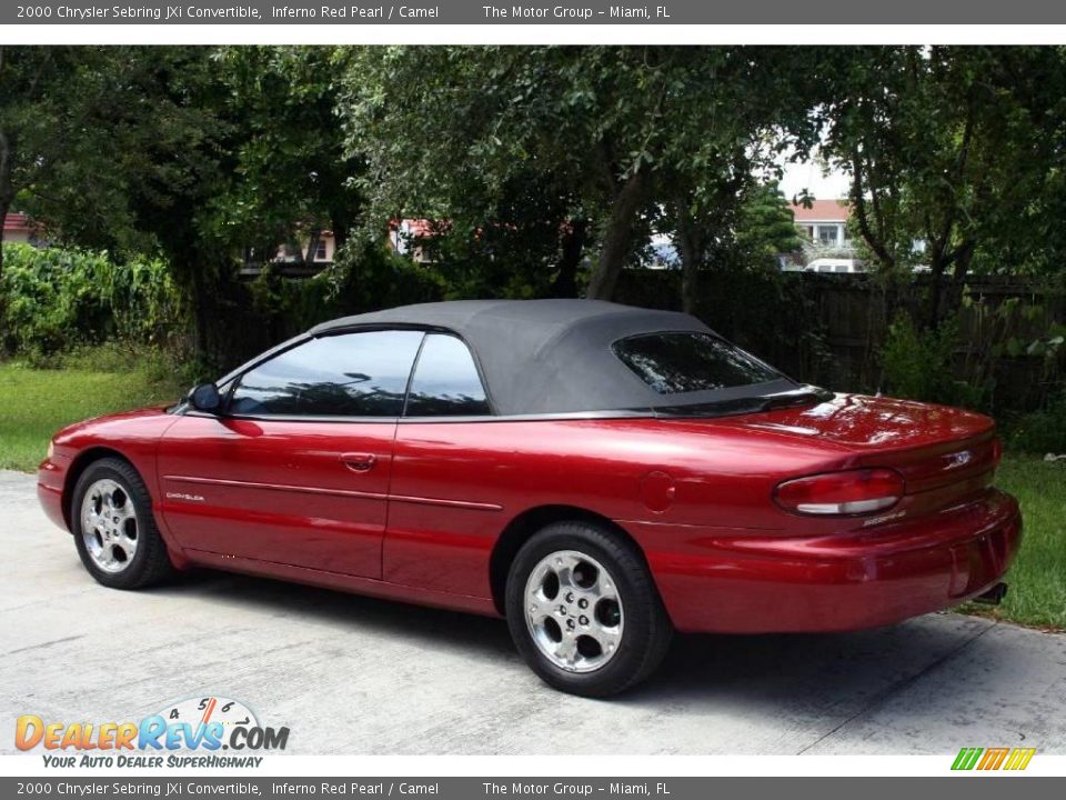 2000 Chrysler Sebring JXi Convertible Inferno Red Pearl / Camel Photo #6