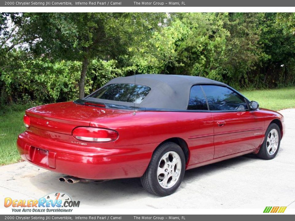 2000 Chrysler Sebring JXi Convertible Inferno Red Pearl / Camel Photo #8