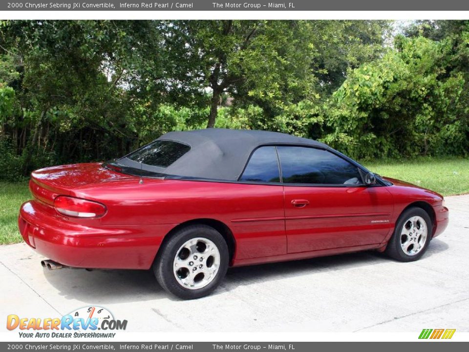 2000 Chrysler Sebring JXi Convertible Inferno Red Pearl / Camel Photo #9