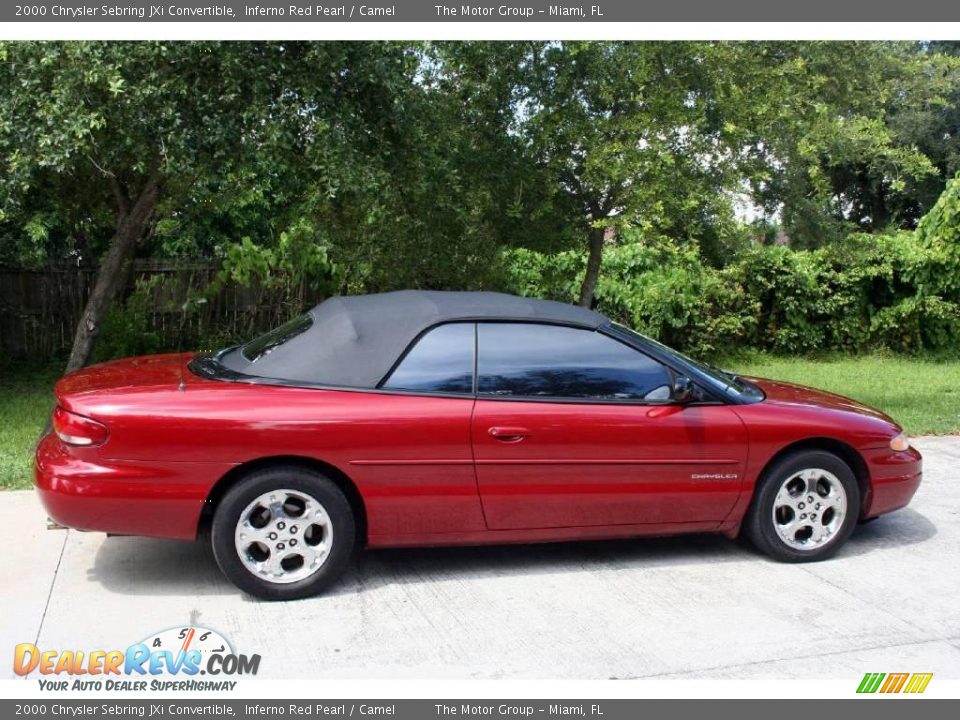 2000 Chrysler Sebring JXi Convertible Inferno Red Pearl / Camel Photo #10