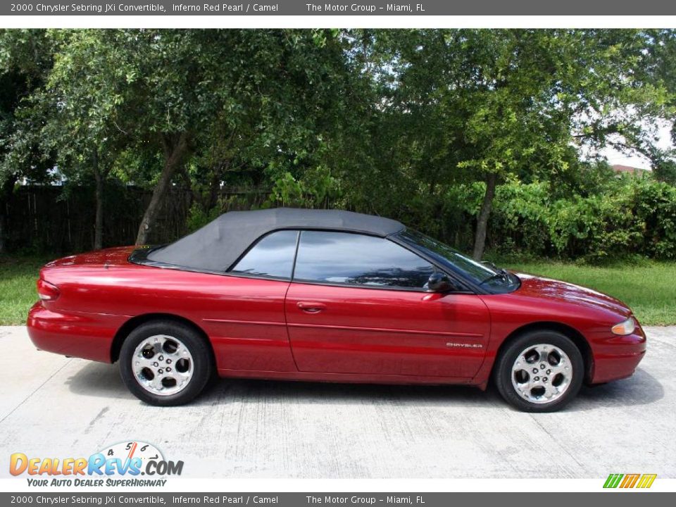 2000 Chrysler Sebring JXi Convertible Inferno Red Pearl / Camel Photo #11
