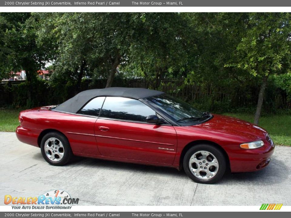 2000 Chrysler Sebring JXi Convertible Inferno Red Pearl / Camel Photo #12