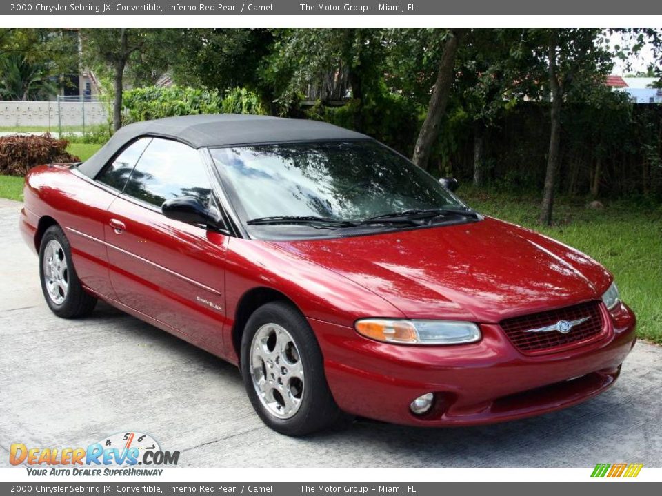 2000 Chrysler Sebring JXi Convertible Inferno Red Pearl / Camel Photo #14