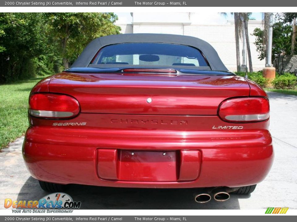 2000 Chrysler Sebring JXi Convertible Inferno Red Pearl / Camel Photo #16