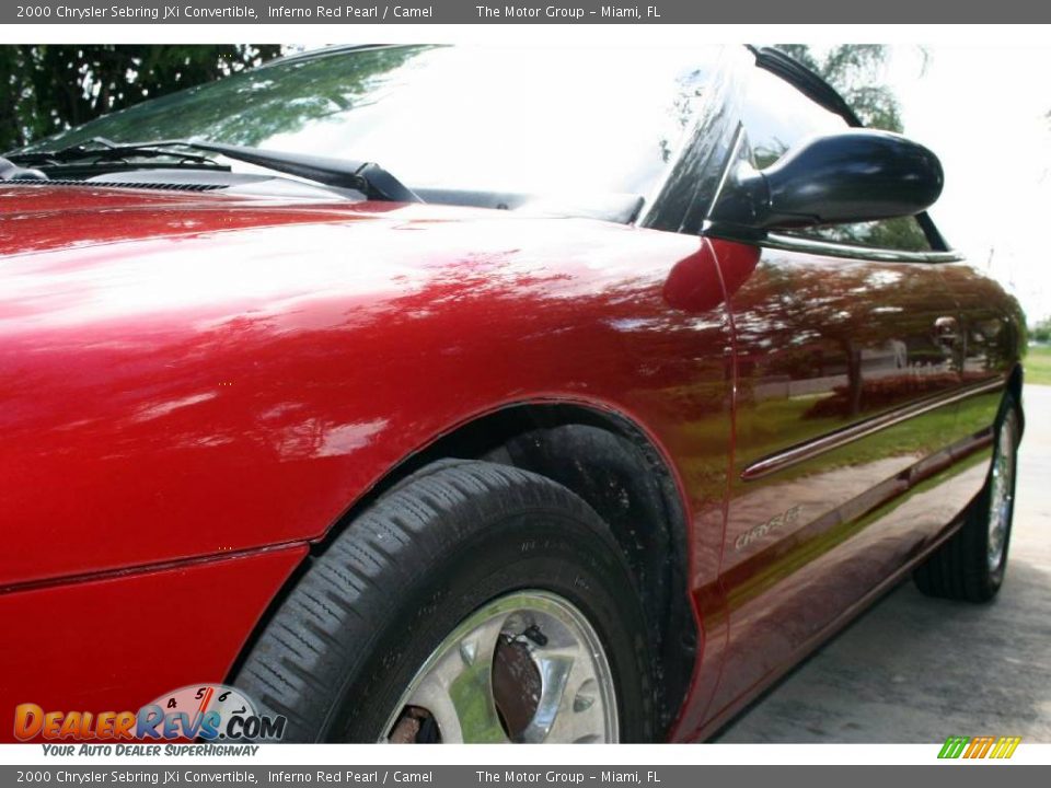 2000 Chrysler Sebring JXi Convertible Inferno Red Pearl / Camel Photo #19