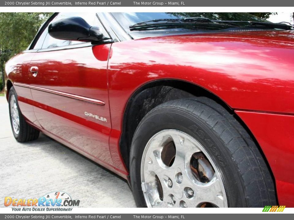 2000 Chrysler Sebring JXi Convertible Inferno Red Pearl / Camel Photo #20