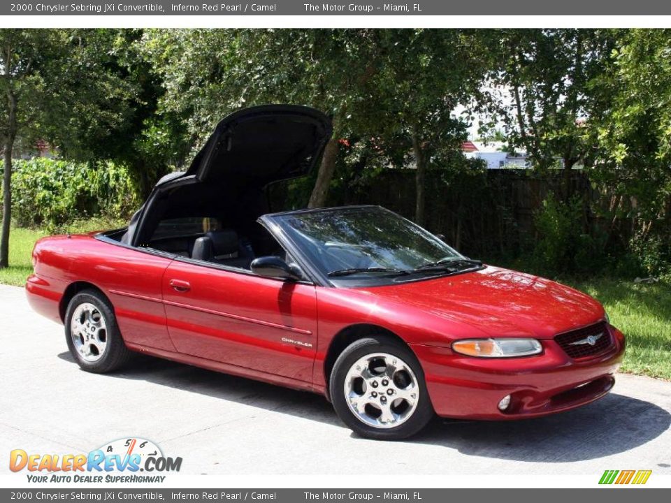 2000 Chrysler Sebring JXi Convertible Inferno Red Pearl / Camel Photo #30