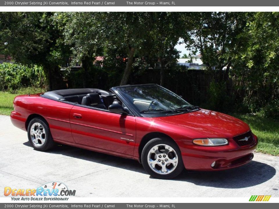 2000 Chrysler Sebring JXi Convertible Inferno Red Pearl / Camel Photo #32