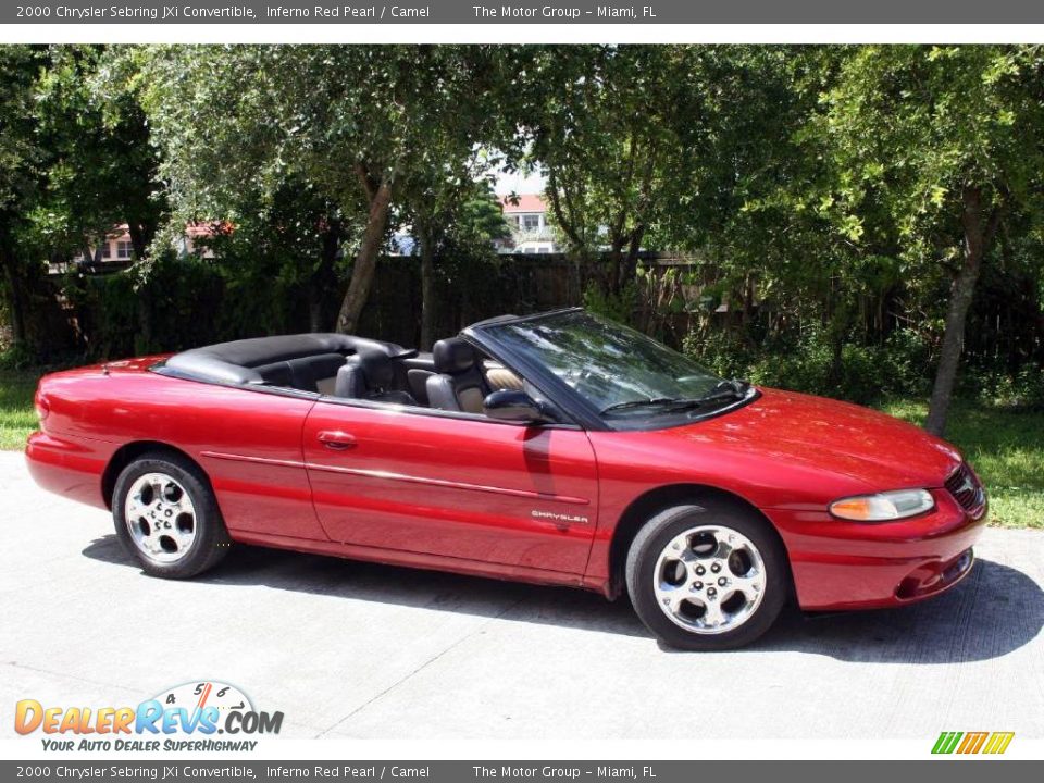 2000 Chrysler Sebring JXi Convertible Inferno Red Pearl / Camel Photo #33