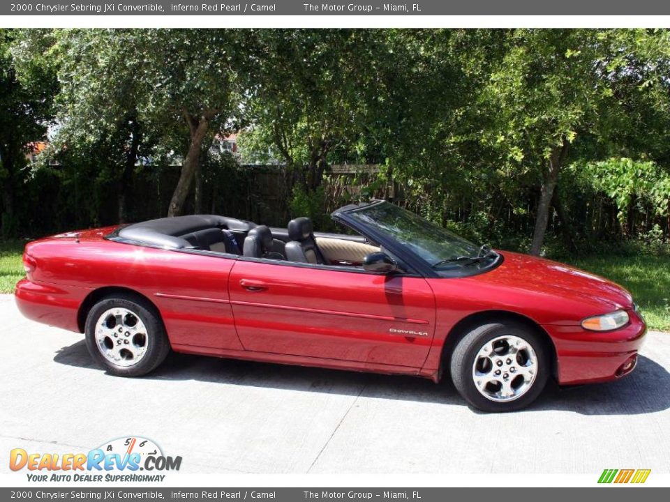 2000 Chrysler Sebring JXi Convertible Inferno Red Pearl / Camel Photo #34