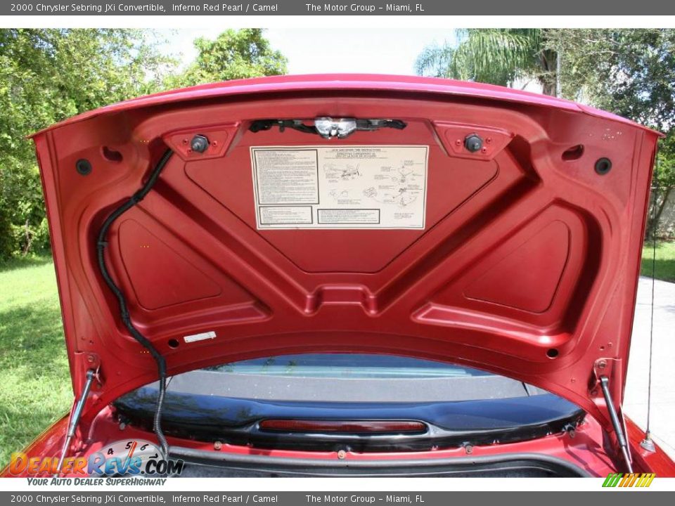 2000 Chrysler Sebring JXi Convertible Inferno Red Pearl / Camel Photo #35