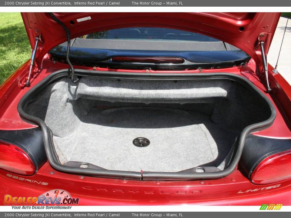 2000 Chrysler Sebring JXi Convertible Inferno Red Pearl / Camel Photo #36