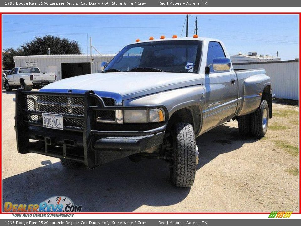 1996 Dodge Ram 3500 Laramie Regular Cab Dually 4x4 Stone White / Gray Photo #1