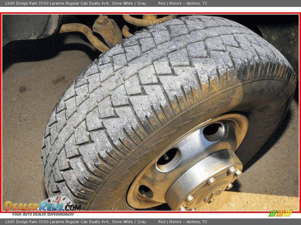 1996 Dodge Ram 3500 Laramie Regular Cab Dually 4x4 Stone White / Gray Photo #11