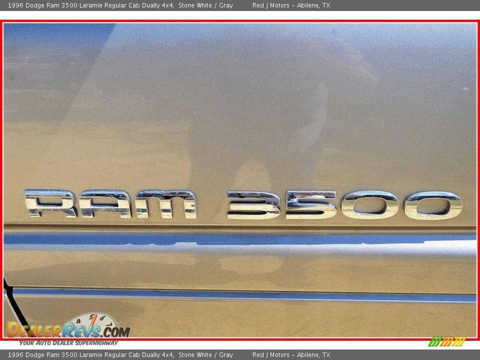 1996 Dodge Ram 3500 Laramie Regular Cab Dually 4x4 Stone White / Gray Photo #13