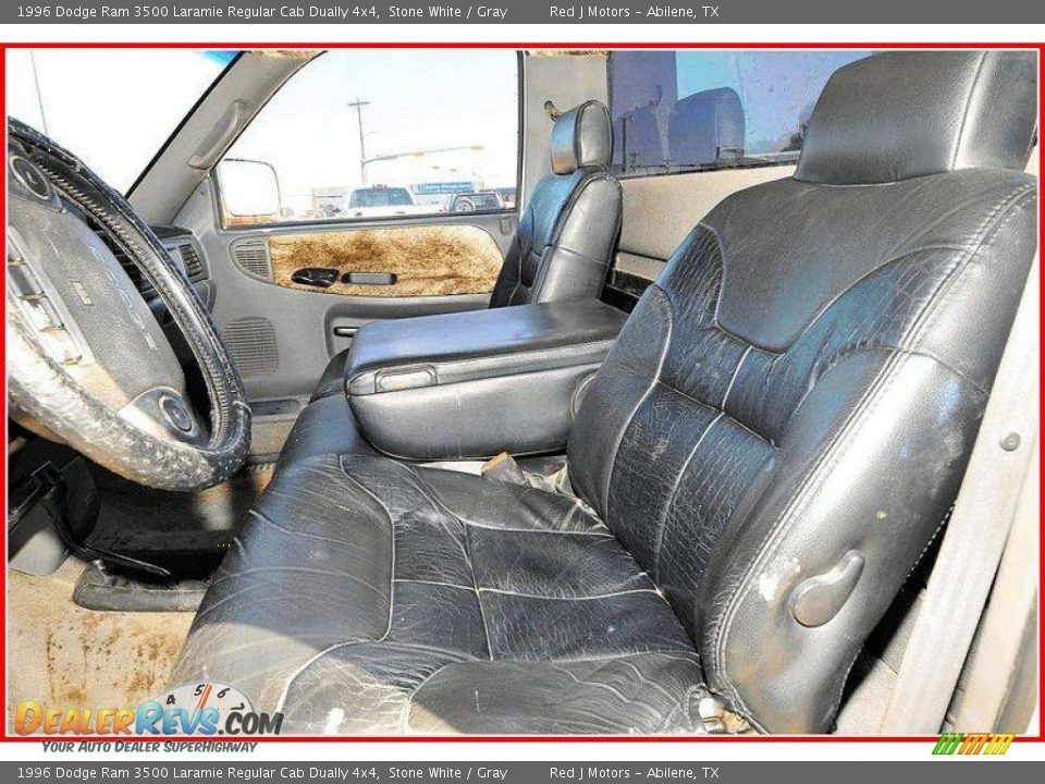 1996 Dodge Ram 3500 Laramie Regular Cab Dually 4x4 Stone White / Gray Photo #15