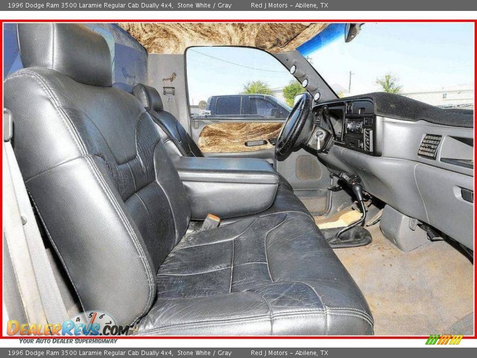1996 Dodge Ram 3500 Laramie Regular Cab Dually 4x4 Stone White / Gray Photo #19