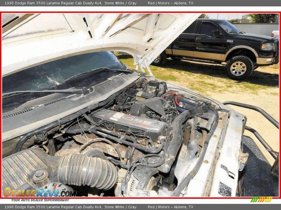 1996 Dodge Ram 3500 Laramie Regular Cab Dually 4x4 Stone White / Gray Photo #22
