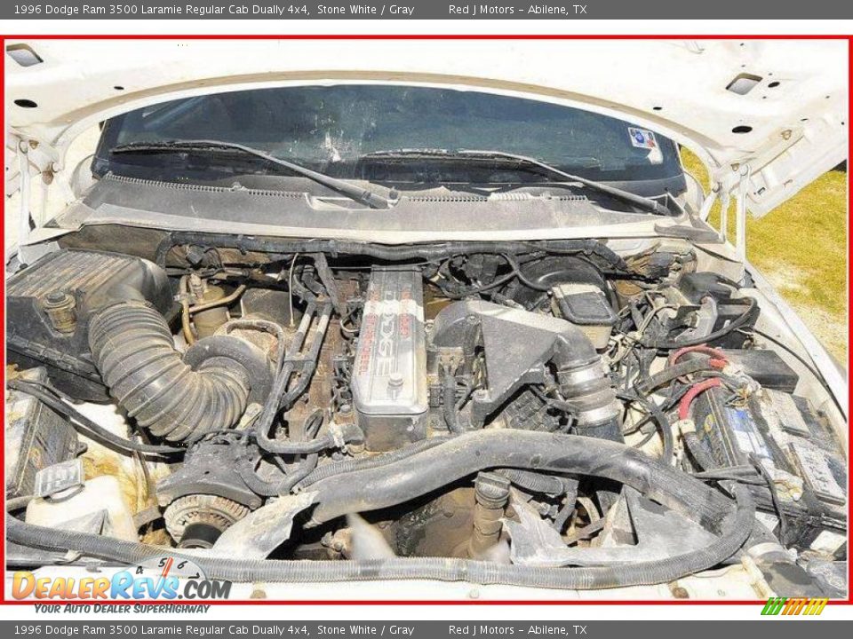 1996 Dodge Ram 3500 Laramie Regular Cab Dually 4x4 Stone White / Gray Photo #23