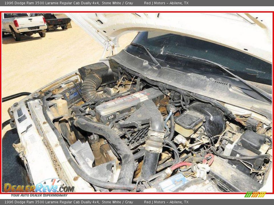 1996 Dodge Ram 3500 Laramie Regular Cab Dually 4x4 Stone White / Gray Photo #24