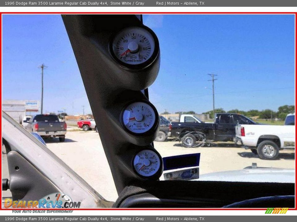 1996 Dodge Ram 3500 Laramie Regular Cab Dually 4x4 Stone White / Gray Photo #28