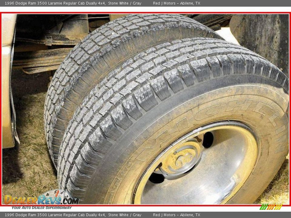 1996 Dodge Ram 3500 Laramie Regular Cab Dually 4x4 Stone White / Gray Photo #31