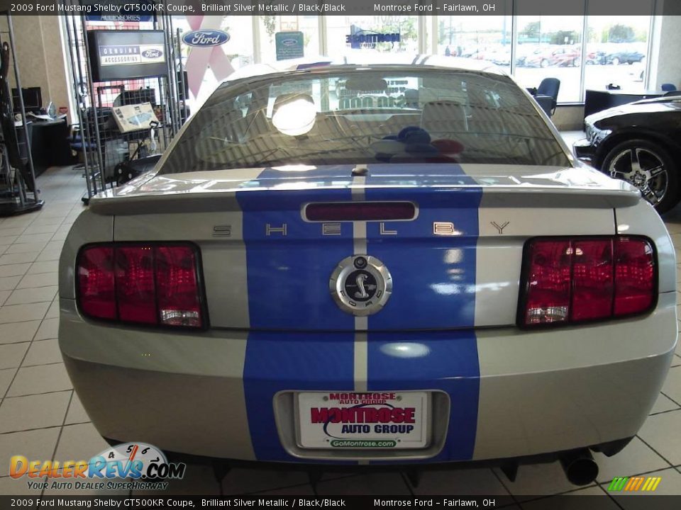 2009 Ford Mustang Shelby GT500KR Coupe Brilliant Silver Metallic / Black/Black Photo #5
