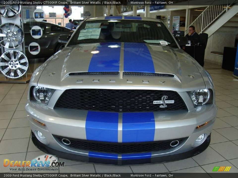 2009 Ford Mustang Shelby GT500KR Coupe Brilliant Silver Metallic / Black/Black Photo #6