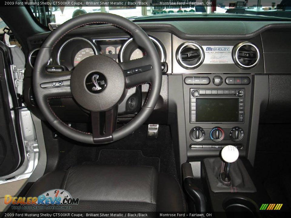 2009 Ford Mustang Shelby GT500KR Coupe Brilliant Silver Metallic / Black/Black Photo #12