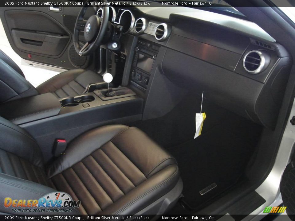 2009 Ford Mustang Shelby GT500KR Coupe Brilliant Silver Metallic / Black/Black Photo #14