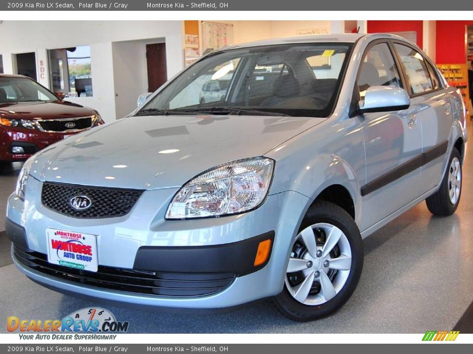 2009 Kia Rio LX Sedan Polar Blue / Gray Photo #1