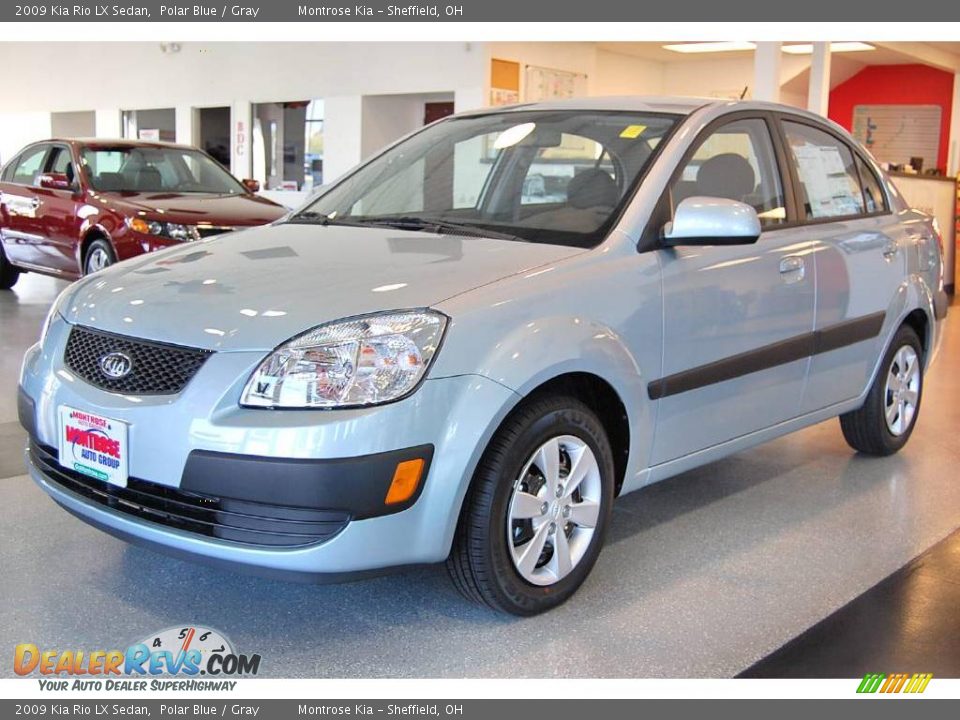 2009 Kia Rio LX Sedan Polar Blue / Gray Photo #2